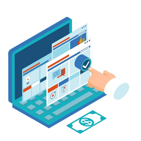 Pay-Per-Click advertising services illustration